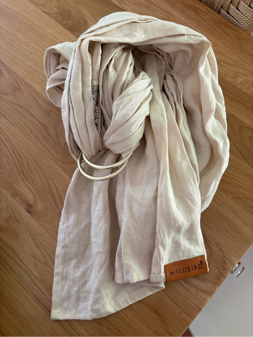 WildBird Cream Ring Sling with Gold Rings